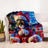 "Tom & Jerry Christmas Santa Costume for Kids"Blanket Flannel Throw Blanket for Sofa, Bed, Travel, Camping, Office