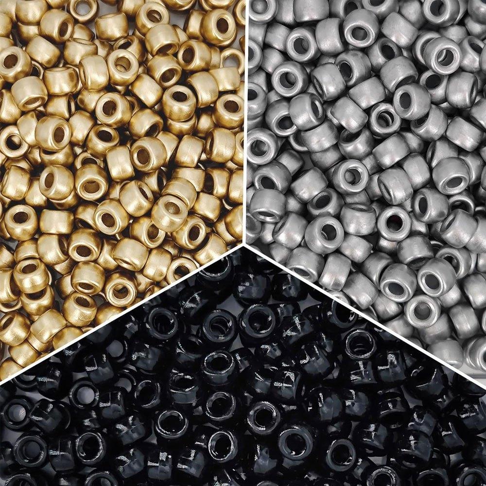 50/140PCS 6x9mm Loose Small Horse Beads, Small Horse Beads for Bracelet Making Kit, Hair Beads for Braids, Jewelry Making Craft Beads