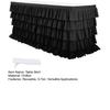 Ruffled Table Skirt 5-Tier Pleated Chiffon Tablecloth Reusable Tutu Table Skirt for Classroom Teacher Desk Back To School Birthday Party Cake Dessert