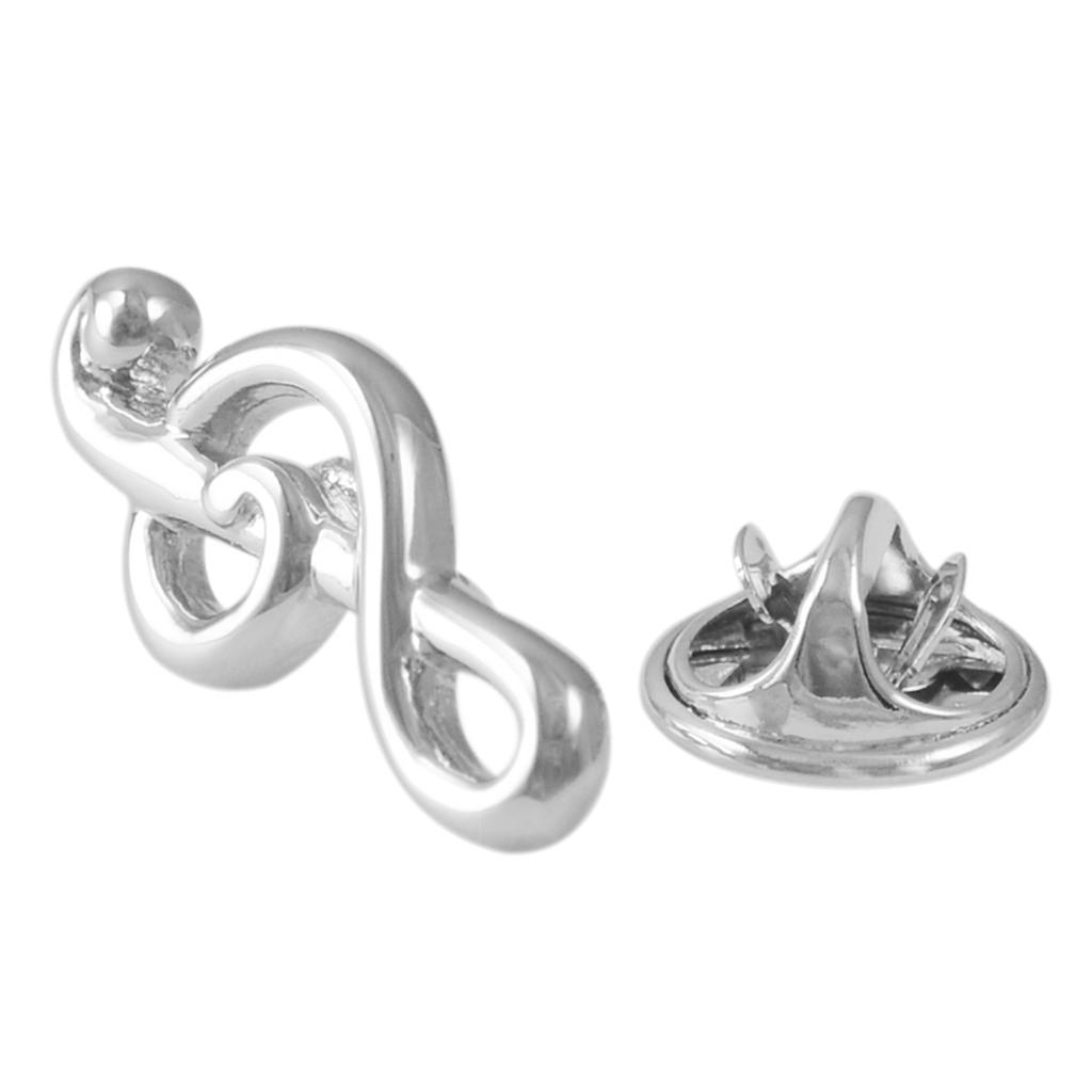 2Pcs Novelty Lapel Pins Music Note Brooch Pin Badge Button for Clothing Bags Backpacks Jackets Hat