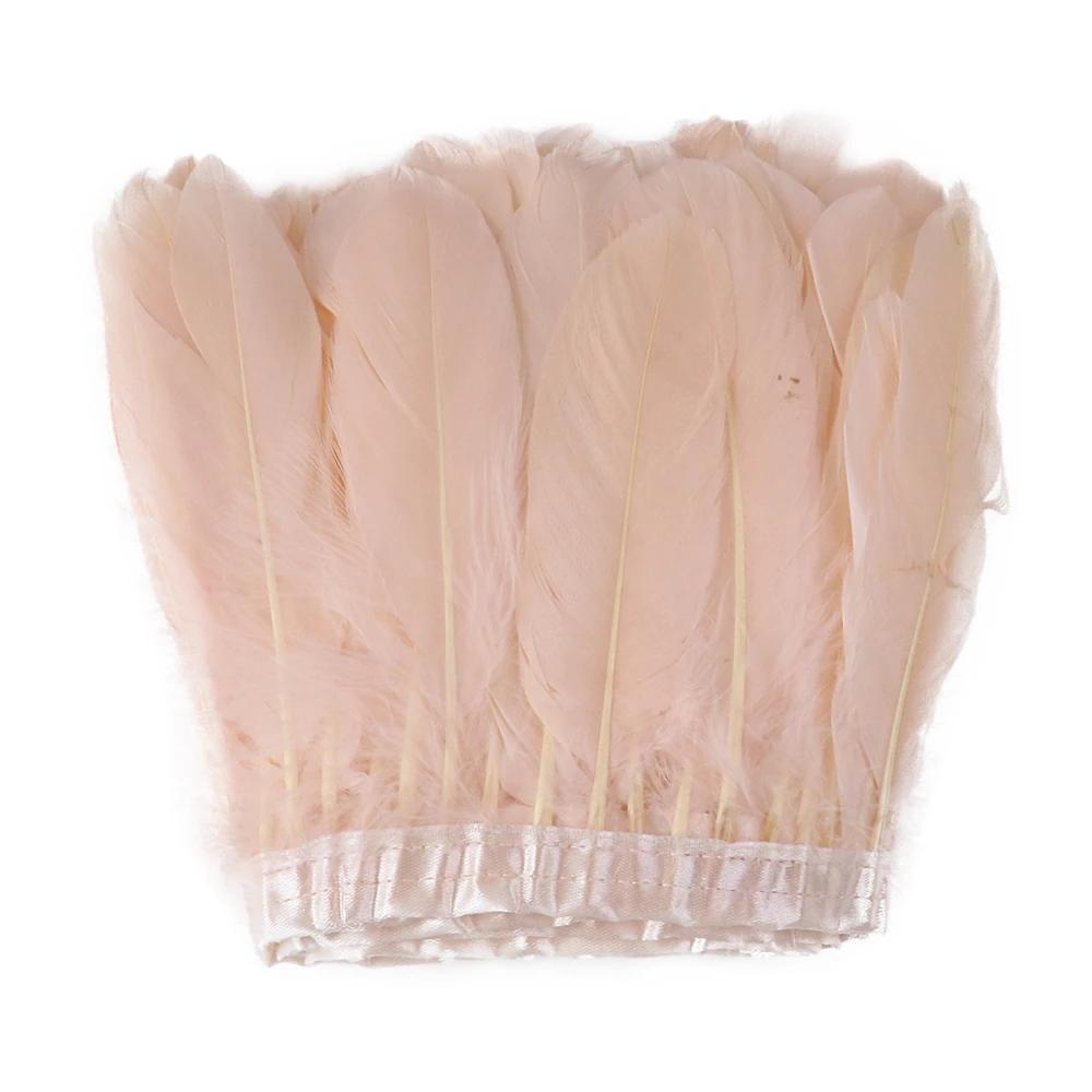 1 Meter Rosa Gänsefedern Besatz 15-20 cm Für Hochzeitskleid Dekoration Nähhandwerk Federlampenmaterial Federband