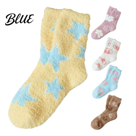 Cozy Indoor Thermal Socks Coral Fleece for Women Soft Crew with Non-Binding Warm Sleeping Cold Feet Top Fuzzy Sleep Cute Prints Autumn Winter Plush