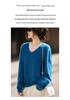 Women's V-neck Hazy Glitter Cashmere Sweater - Soft, Luxurious Knitwear