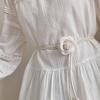 Camellia Leather Rope Knotted Women Belt Long Thin Slimming Body Waistbands For Female Lady Dress Skirt Decorative Skinny Straps