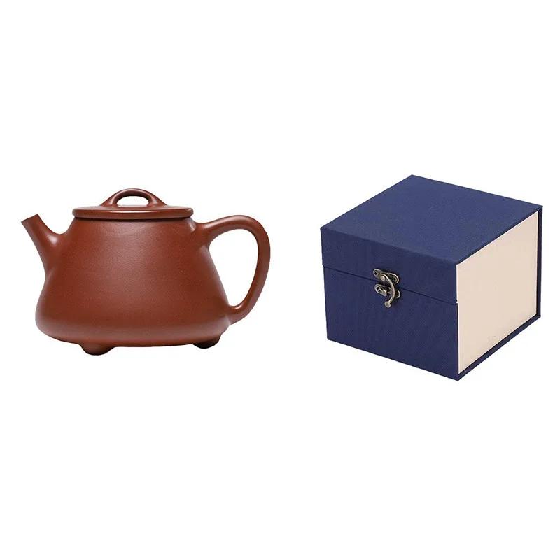 

190ml Elegant Yixing Purple Clay Teapots Handmade High Stone Spoon Pot Raw Ore Mud Tea Maker Kettle Chinese Zisha Tea Set Craft