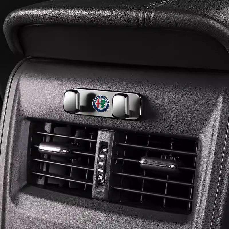 EOMY5 Zinc alloy Car Hook Randomly Pasted Storage Bracket For Alfa Romeo Giulietta Mito 159 Giulia Stelvio 156 147 Tonale Brera Disco