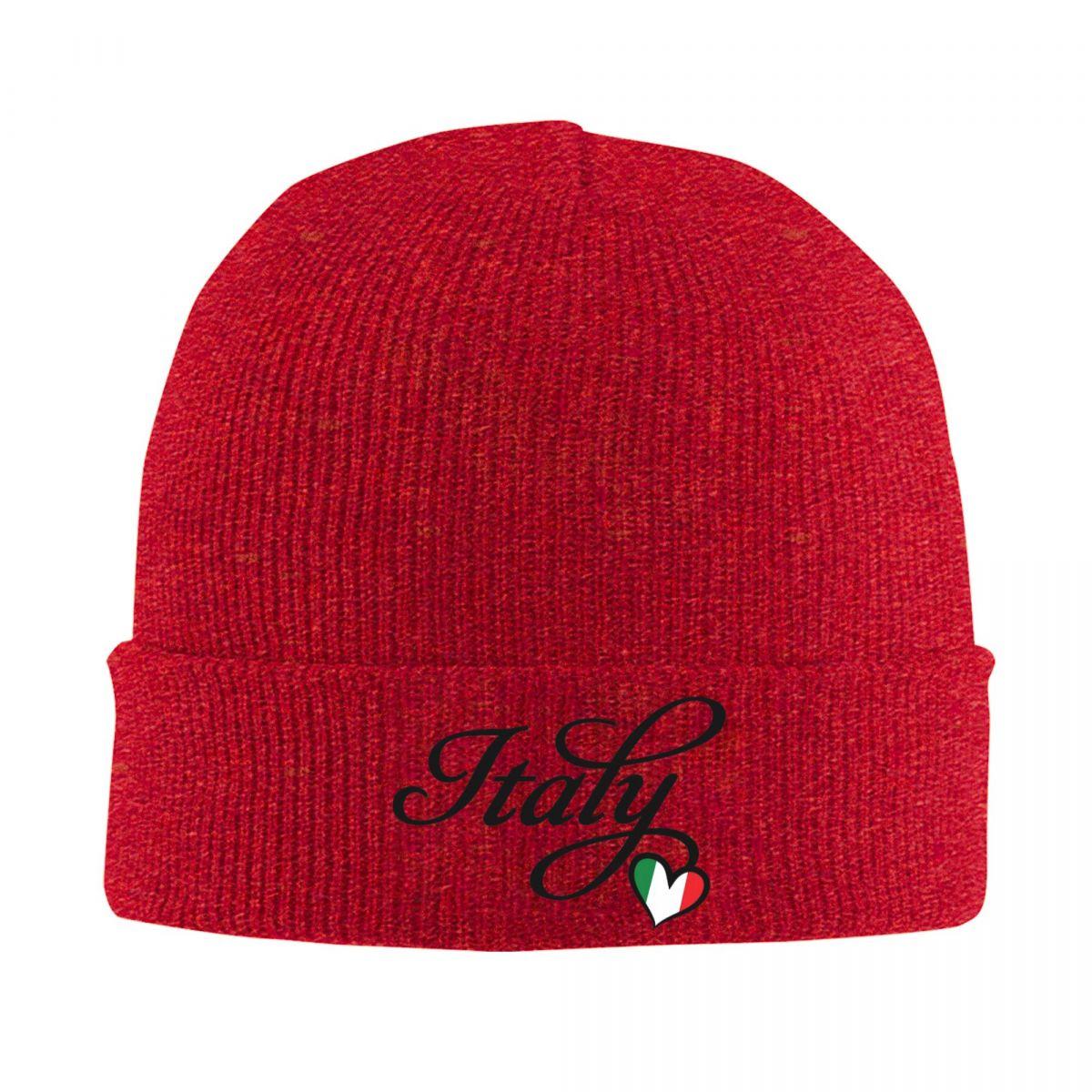 

Italia Warm Knitted Cap Fashion Bonnet Hat Autumn Winter Outdoor Beanies Hats for Unisex Adult One Size