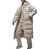 Jordan Minimalist Solid Color Waterproof Fashion Hooded Long Sleeve Down Jacket Women Outerwear Light-Brown FV7144-203