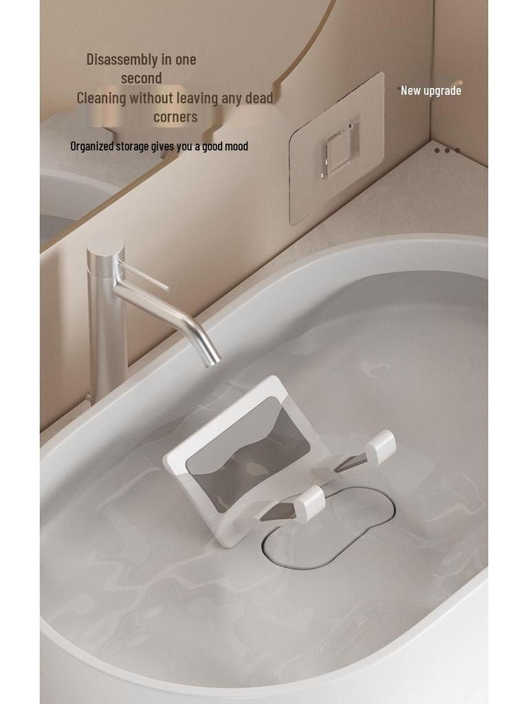 Wall-Mounted Punch-Free Hair Dryer Holder Rack