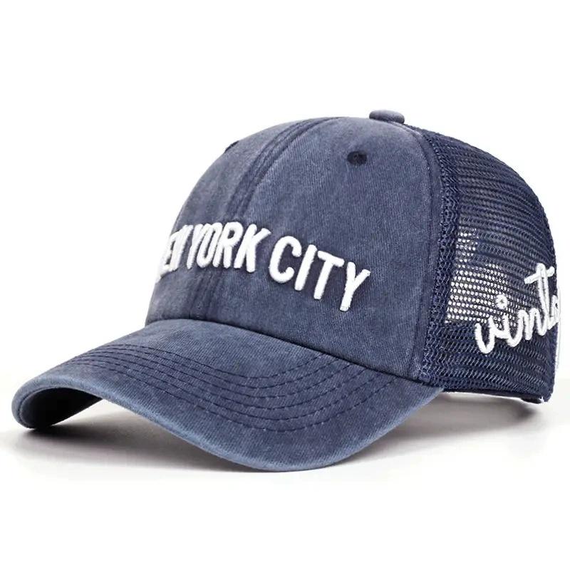 Unisex NY Letter Embroidery Snapback Baseball Caps Spring and Autumn Outdoor Adjustable Casual Hats Sunscreen Hat Adjustable