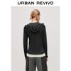UR Women's Colorblock Faux Two-Piece Hooded Knit Sweater