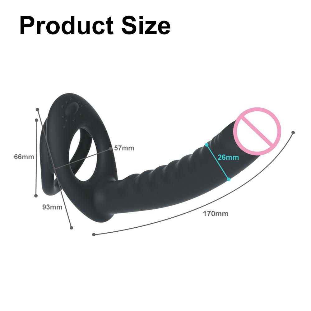 Wibrator z podwójną penetracją Zabawki Seksualne Dla Par Strapon Dildo Wibrator Strap-On Penis Zabawki Seksualne Dla Kobiet Mężczyzn Akcesoria dla Dorosłych