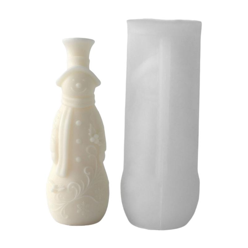 Flexible Candle Casting Form Requiring No Assembly, with Raised Christmas Character Relief for Holiday Projects