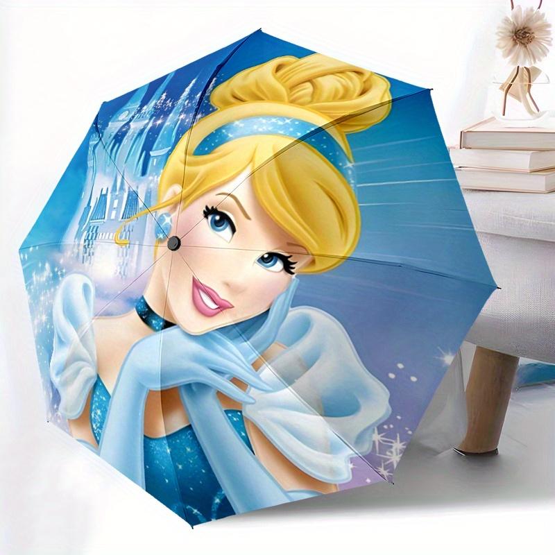 1pc Cinderella's Blue Castle: Perfect for Auto-Open Close Umbrella, Portable Folding Design, 8-Rib Iron Frame Outdoor Umbrella, Ideal Gift f