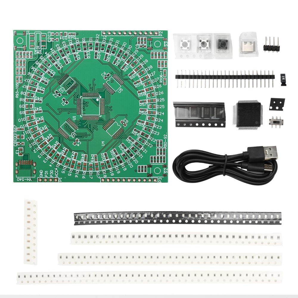 LQFP64 Lampa Płynąca LED Zestaw DIY Moduł Praktyki Lutowania PCB do Lutowania SMD Elektroniczne Komponenty Emitujące Światło dla Początkujących