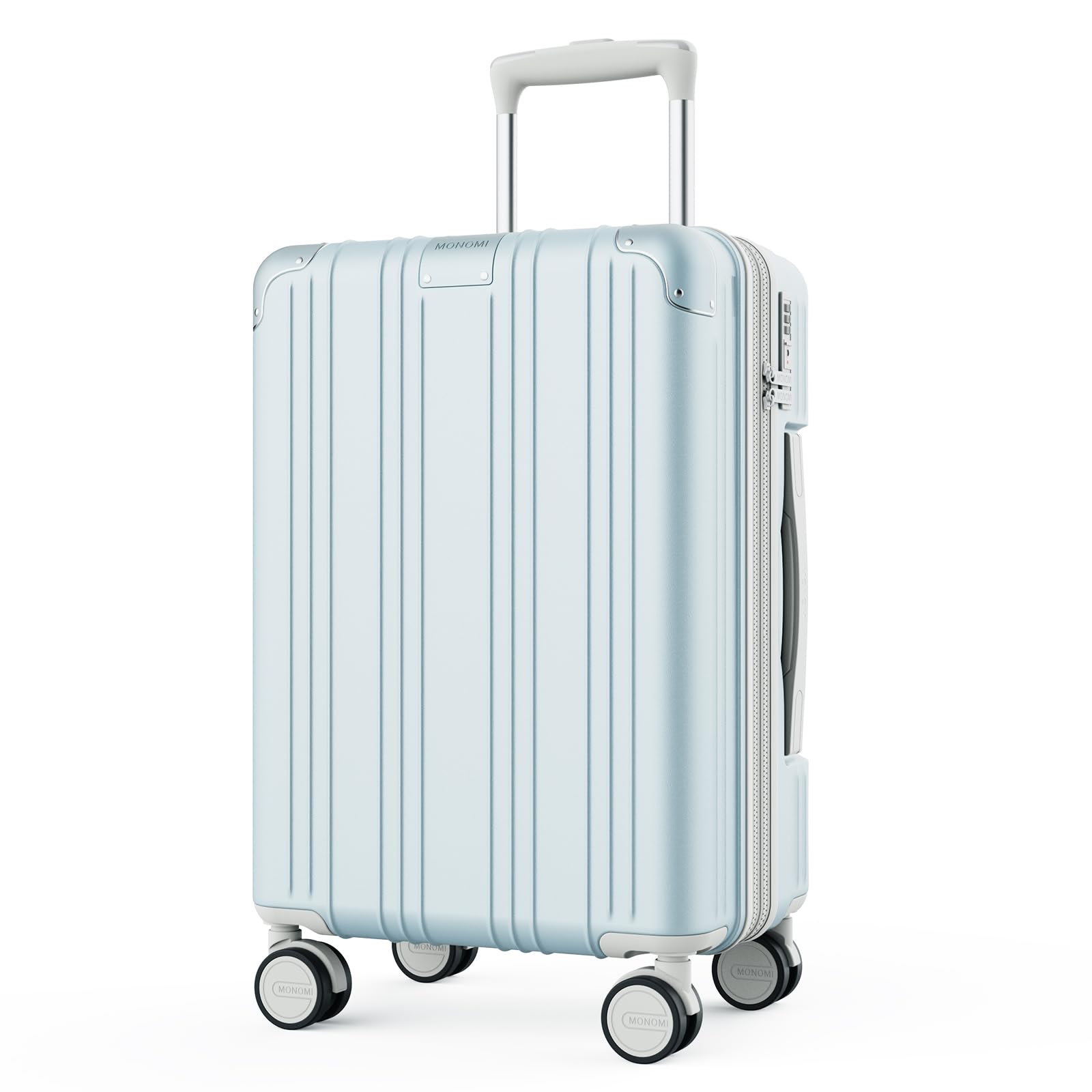 

Чемодан с расширением Carry S YKK hidden large оснащен функцией TSA business light blue [MONOMI], чехол для ручной клади, размер 40 л, легкий,