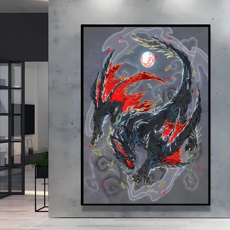Print on Canvas Pokemon Swampert Poster Comics Pictures Not Fading Home Living Room Bedroom Wall Decoration Friends Gifts