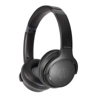 Audio-Technica ATH-S220BT BK Kabellose Kopfhörer, Bluetooth, bis zu 60 Stunden Wiedergabe, schnelles Aufladen, niedriger Latenzmodus, Multipoint-kompatibel, dünn, ATH-S220