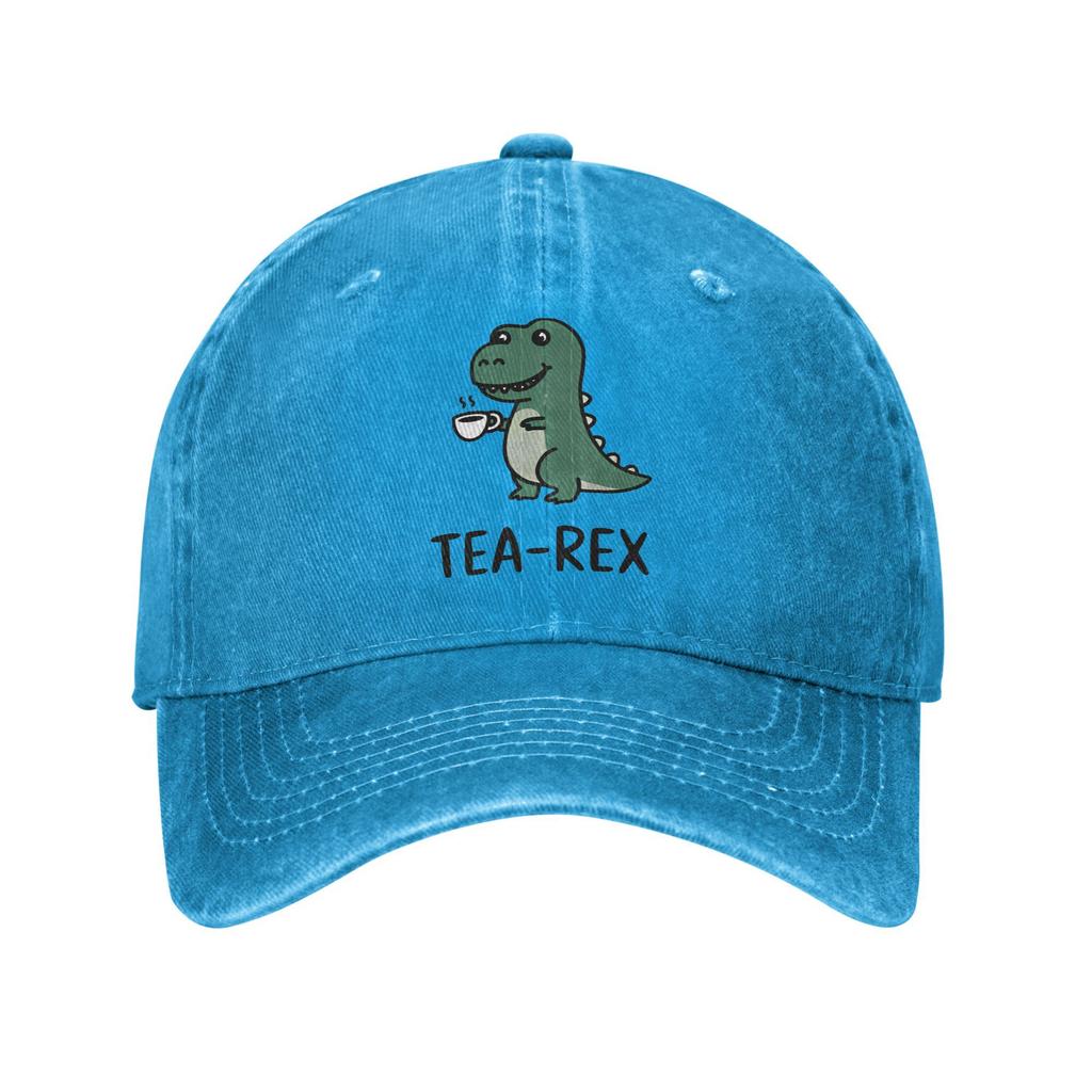 Tea-Rex T-Rex Dinosaur Teacup Baseball Cap Vintage Distressed Denim Cartoon Cute Snapback Cap Men Women Outdoor Adjustable Hats