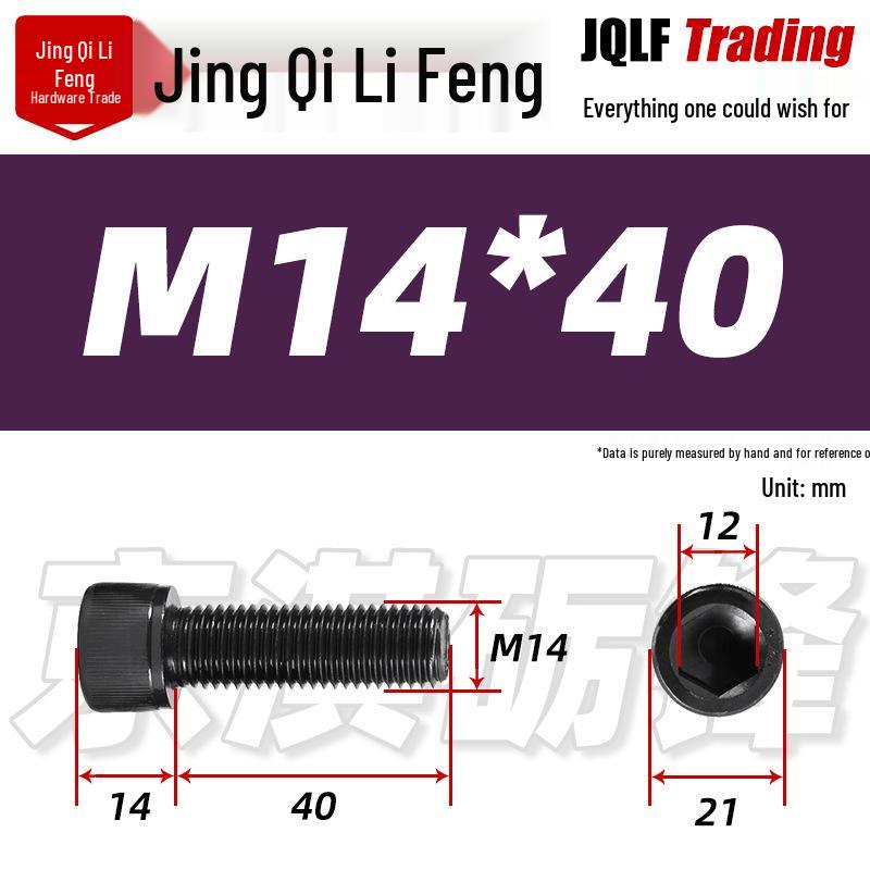 M6-M24 High-Strength Black Hex Socket Reverse Thread Cap Screw