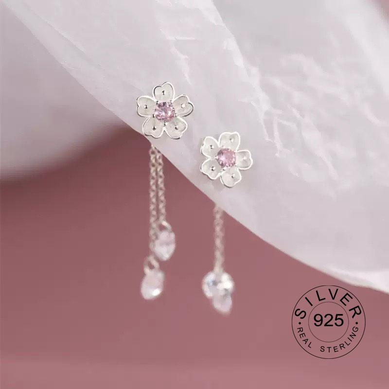 925 Silver Vintage Earrings For Women Trendy Simple Star Long Tassel Earring Jewelry Prevent Allergy Party Accessories