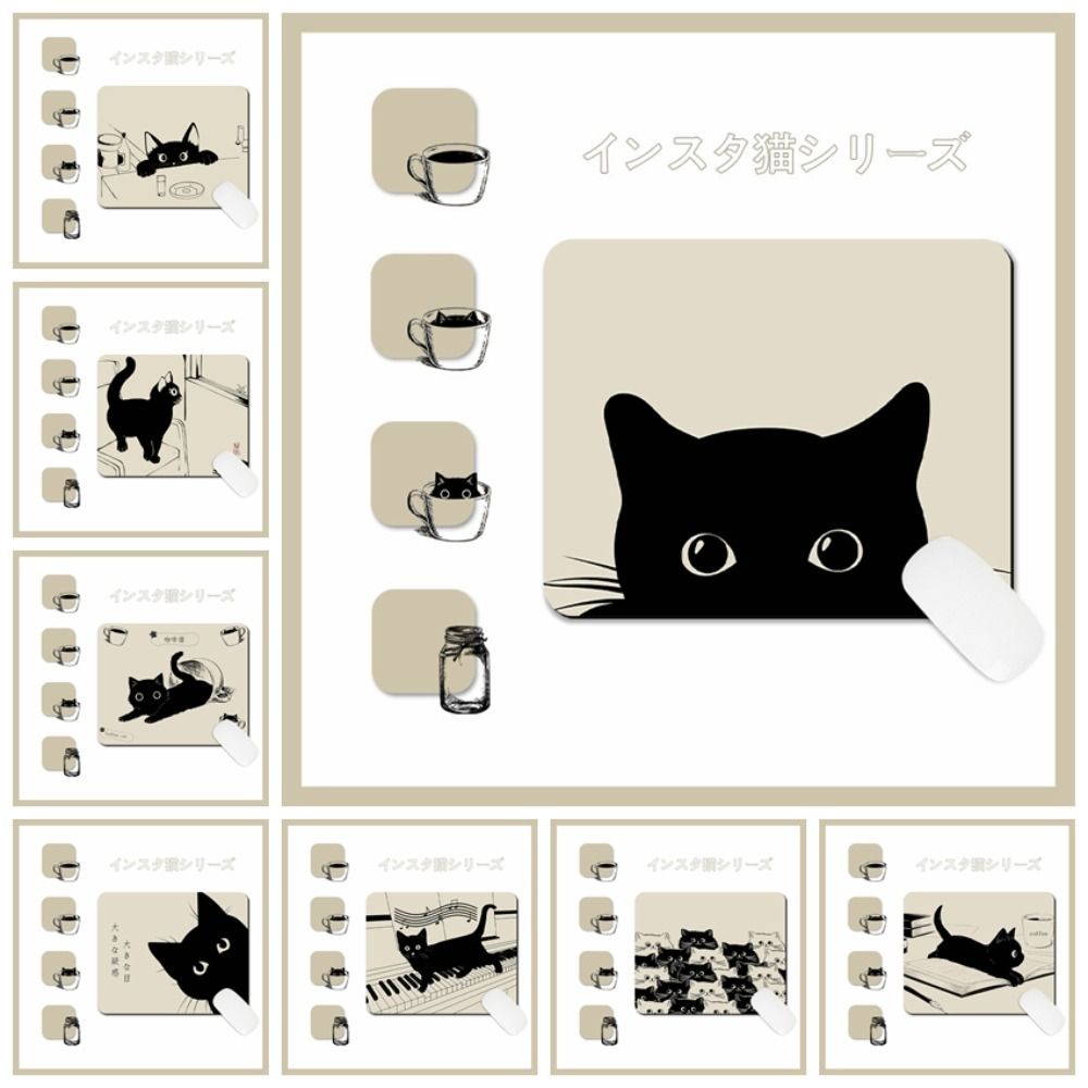 Desk Mat Waterproof Keyboard Mat Anti-Slip Cat Mouse Mat Creative Cat Mouse Pads  Girl Gifts