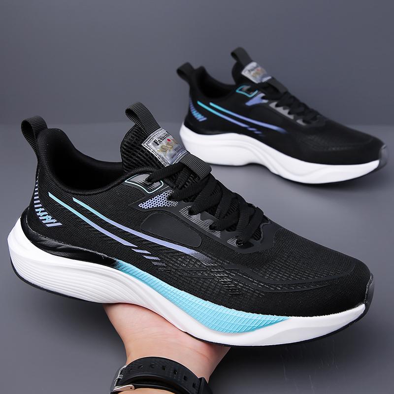 Sneakers Man Mesh Breathable Flat Casual Outdoor Sports Tennis Shoes Lace-up Fashion Lightweight Fashion Walking Shoes for Men