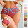Women Seamless Mesh Hollow Out High Waist Letter Wide Band Panties 3 Pack Breathable Soft Fabric Comfortable Fit Underwear