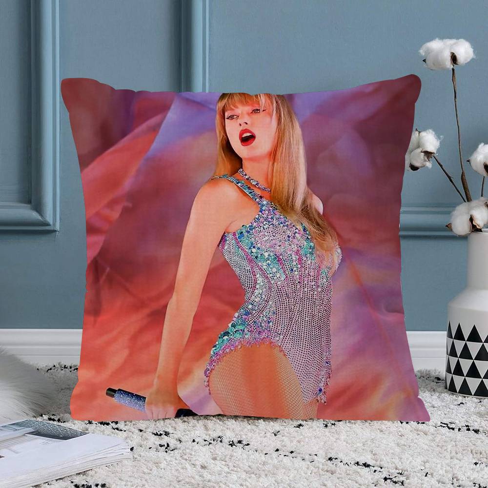 Pop Singer Taylor swift Painting Calligraphy Personalized Pillow Dust Cover Bedroom Kids Party Decoration Pillowcase Gift