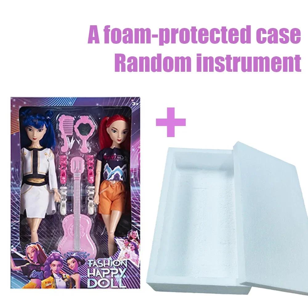 1/2/3 Stück Dämonenjäger Trendiges Mädchen-Gruppen-Artikulationspuppen mit Instrumenten-Zubehör Mädchenspielzeug Kinder Geburtstags-Feiertagsgeschenke