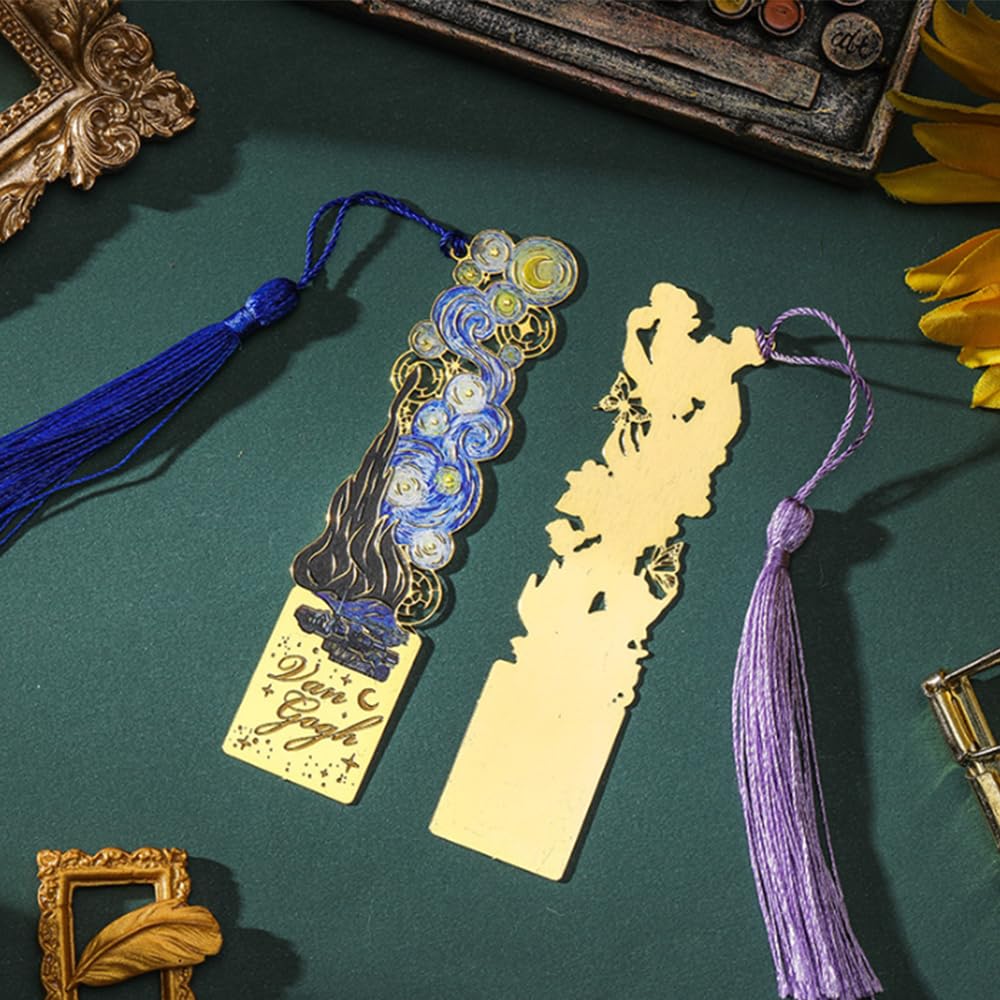 Stylish Including Van Gogh and Monet Are Beautiful and This Bookmark Set Features Hollow and a Perfect for and Anyone Looking for a Book or Book Ideal