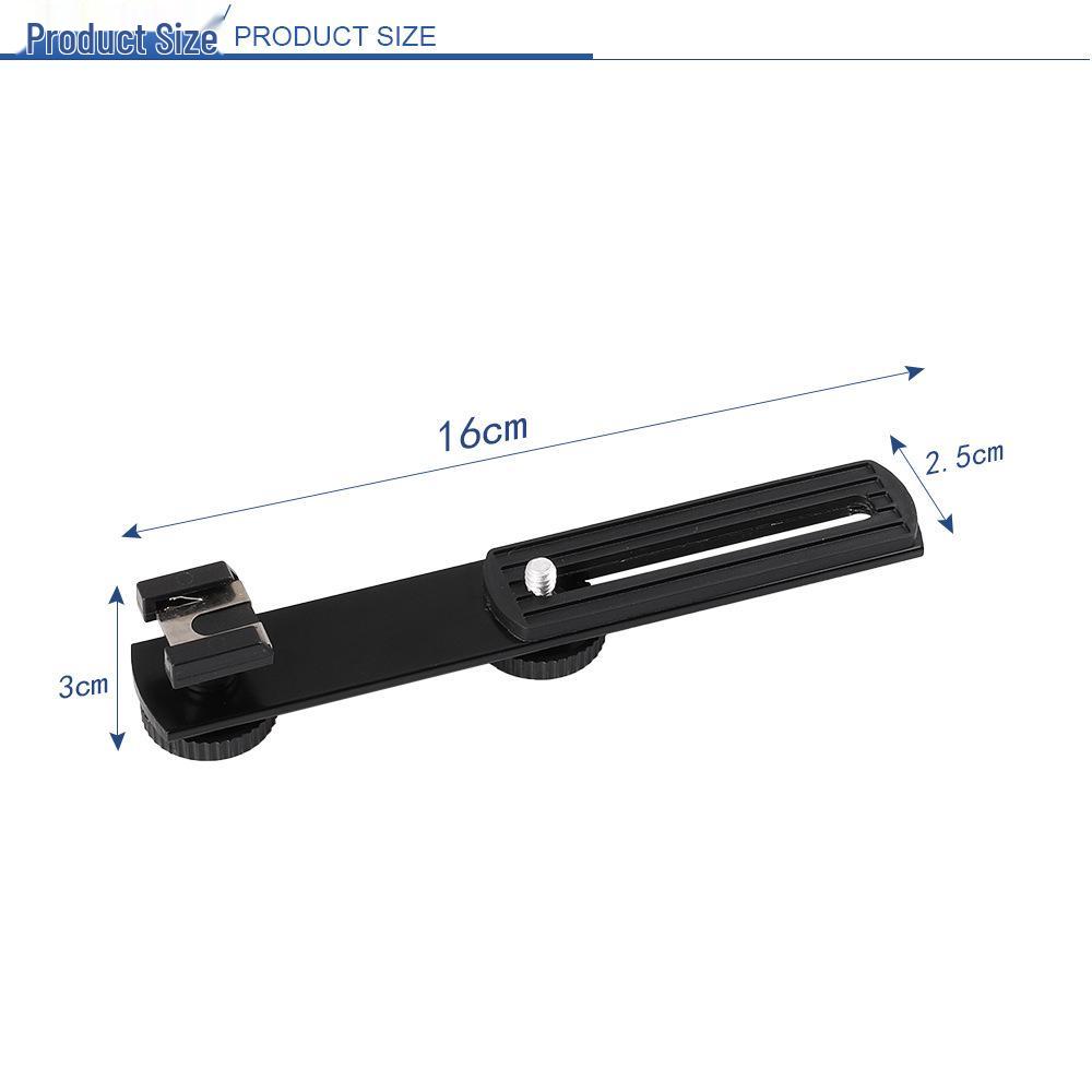 Tripod Hot Shoe Bracket with Phone Holder and Fill Light Mount