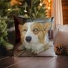 Double Sided Cute Corgi Dog Design Soft Throw Pillow Cover For Bed Sofa And Lounge Chair Holiday Home Decoration