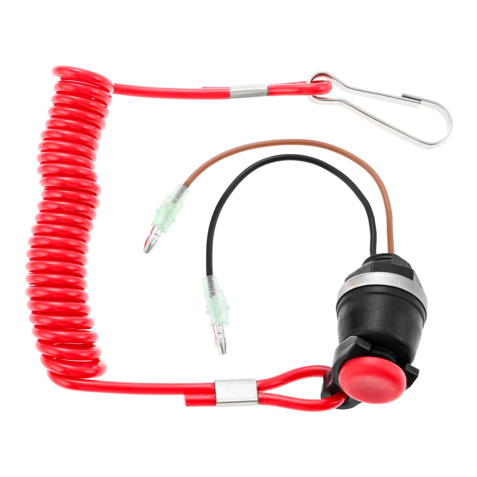 Boat Kill Switch Safety Toggle Switch Lanyard Tether Kit for Marine Tohatsu Outboard Engine Motor Urgent Stop Switch Kill Switch красный