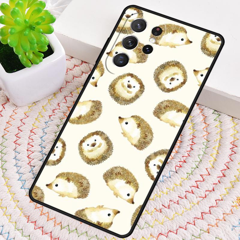 

Hedgehog Cute Silicone Phone Case For Samsung Galaxy note 10 pro S26 S25 S24 S23 S22 S21 Plus S25Ultra Capa Cover Galaxy S24 FE