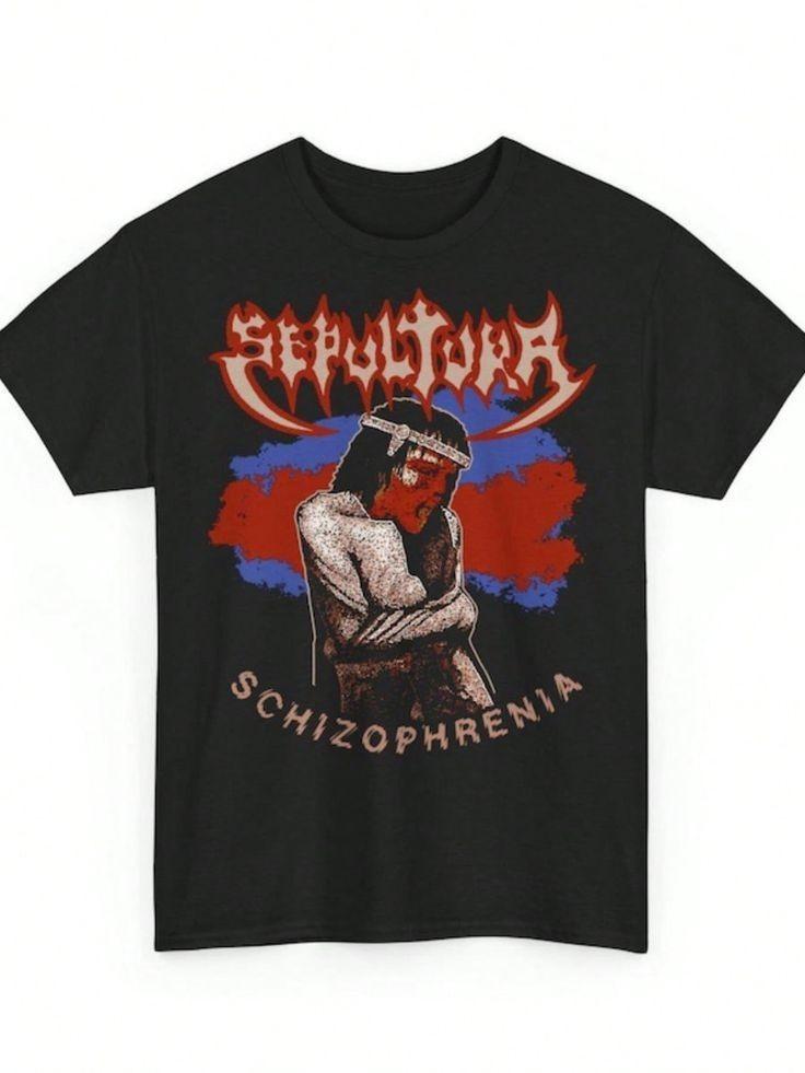 SEPULTURA SCHIZOPHRENIA Vintage Tshirt Casual Short Sleeve 1F2330 Unisex T-Shirt L