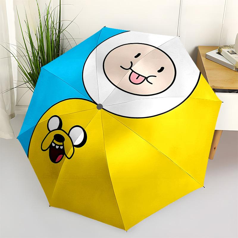 

Finn,Jake Automatic Folding umbrella Compact 8 rib Design,Unique Style,Suitable for Everyday Outdoor Use,Perfect Gift for Friends and