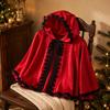 Red Short Capes Cloak with Breathable Polyester Fabric for Warm-Weather Coverage and Cool-Weather Layering