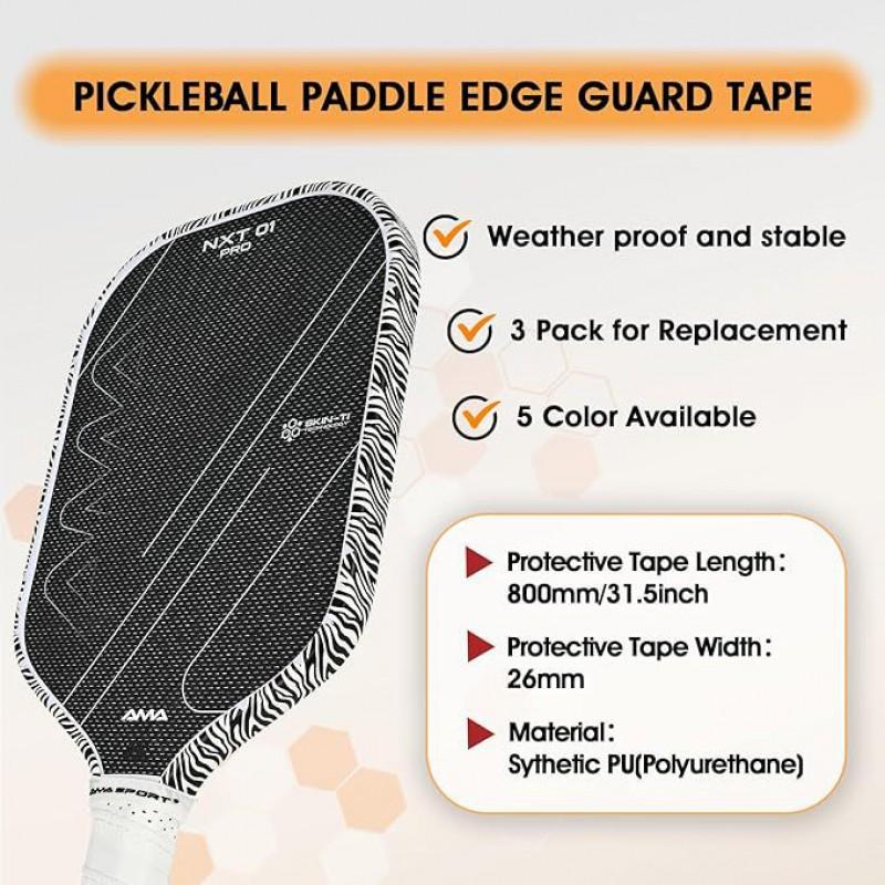 AMA SPORT Padel Racket Edge Guard 3-Pack Wear-Resistant Scratch-Proof Pro Training Match