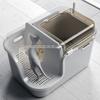 Enclosed Corridor Cat Litter Box Anti-Splash Litter Tray High-Sided Covered Cats Toilet Jumbo Cat Bedpans with Privacy Tunnel