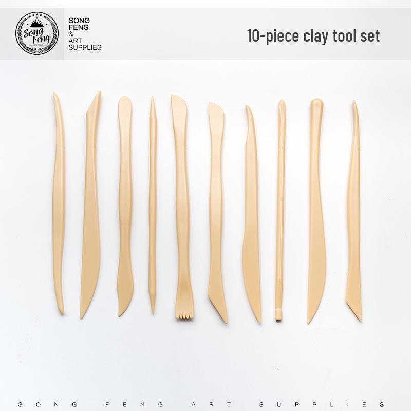 10-Piece Pottery & Sculpture Tool Set for Clay, Cake, & Fondant Crafting