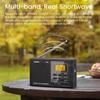 AM/FM/SW 9 Band Portable Radios Receiver 12/24 H Time Display Digital Radio Alarm Clock Sleep Backlight 2 AA Battery