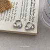 Geometric new ear clips without piercings, simple niche circle twist earrings, cold wind mosquito coil disc earrings, advanced sense