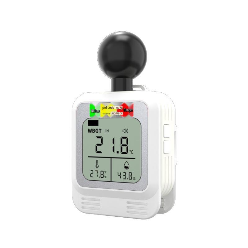 Heat Index & WBGT Thermohygrometer - Heatstroke Prevention Device with Black Globe Meter