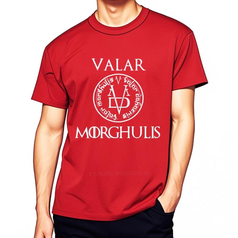 Summer Mens TShirt A Song Of Ice And Fire TShirt Valar Morghulis Printed Shirts Men Casual Tee Tops Plus Size Streetwear