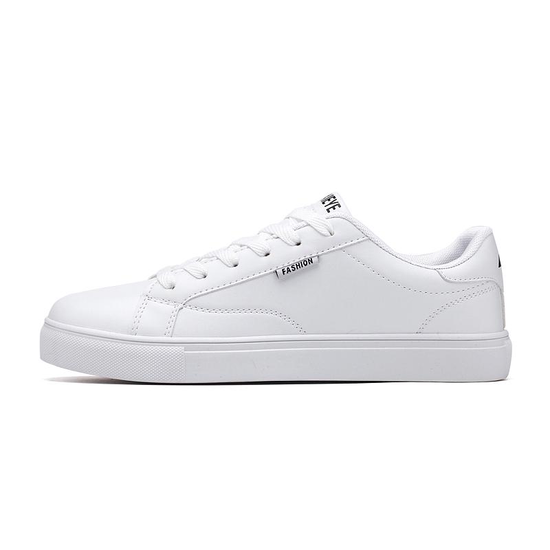 Autumn Spring Men's Casual Leather Sneakers Classic Male Students Daily Walking White Skateboard Shoes