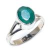 Emerald(Simulated) Gemstone Handmade 925 Sterling Silver Jewelry Ring S.9 E9E44