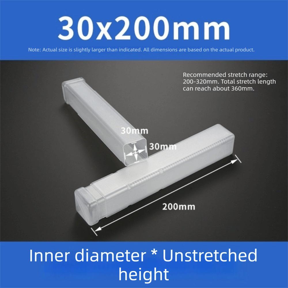 5pcs Portable Square Drill Bit Packaging Boxes Transparent Plastic Packaging Box Telescopic Storage Boxes Accessories Storage