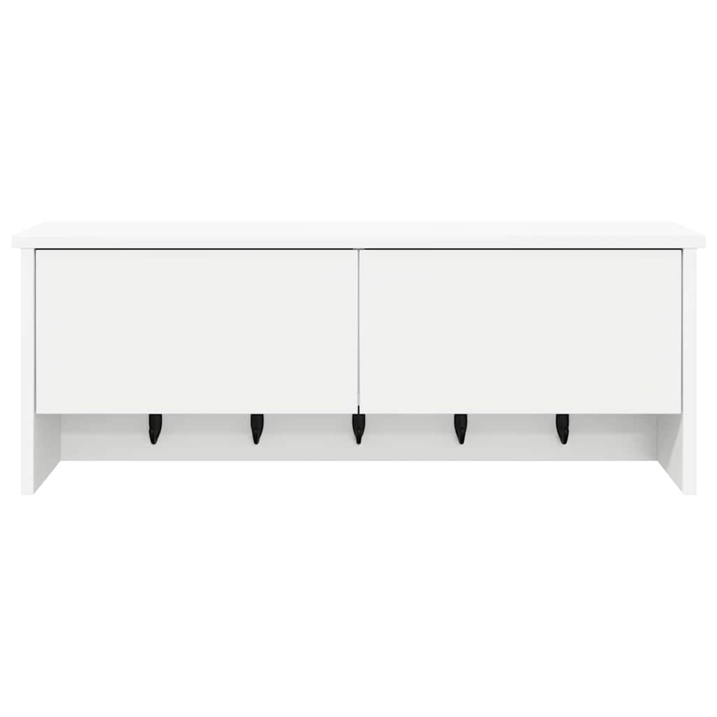 Wall Mounted Nightstand White 80 X 20 X 30 Cm Engineered Wood