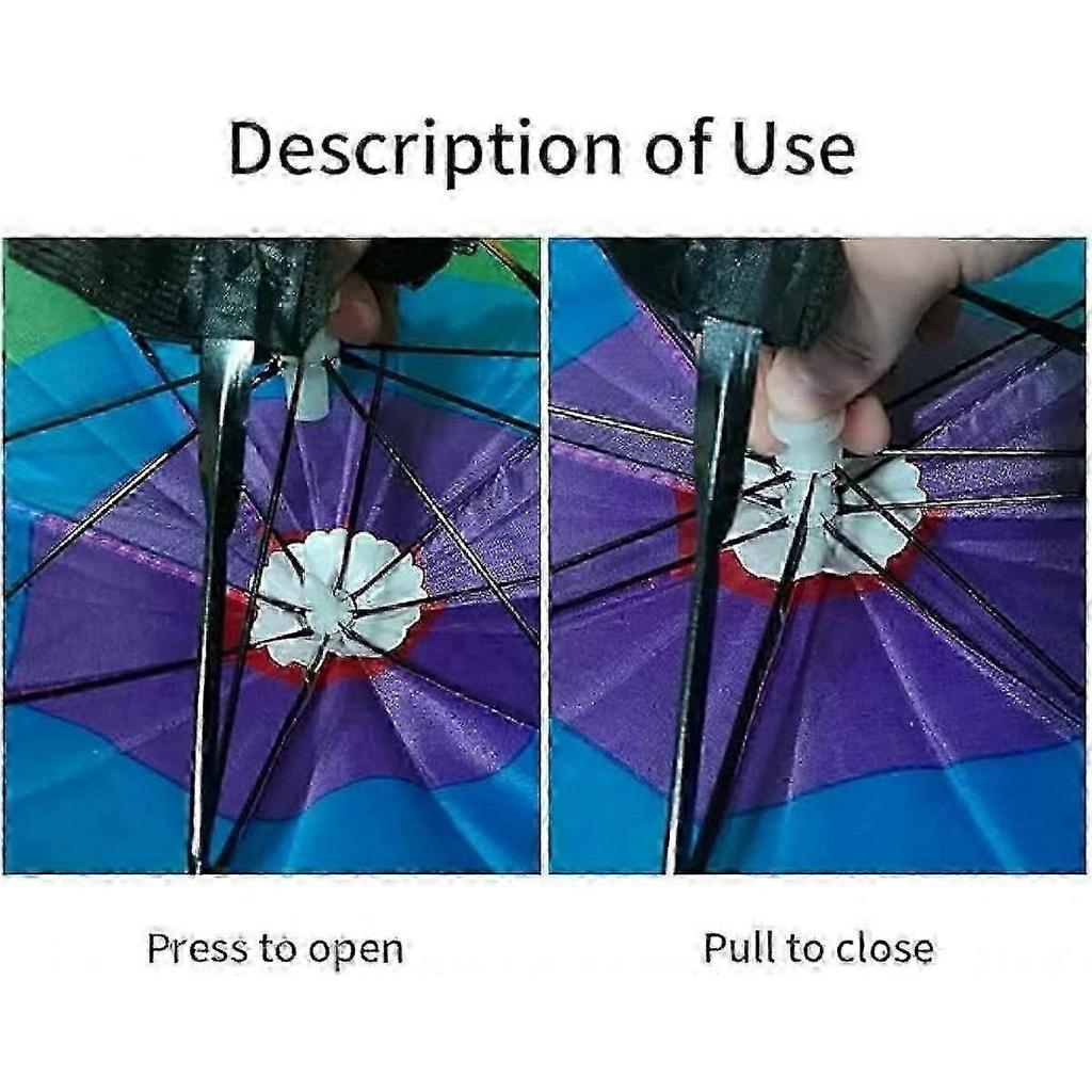 Umbrella Hat Folding Head Umbrella Sun Rain Caps Umbrella for Fishing Camping KHMYV